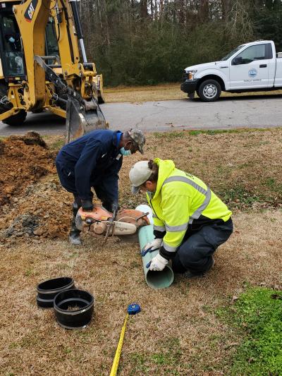 Sewer line replacement